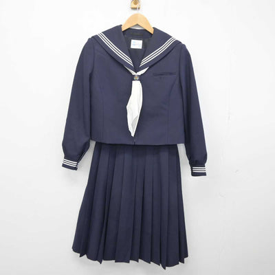 【中古】千葉県 葛城中学校 女子制服 3点 (セーラー服・スカート) sf041460