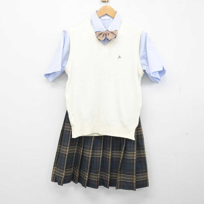 【中古】千葉県 松戸高等学校 女子制服 4点 (ニットベスト・シャツ・スカート) sf041473