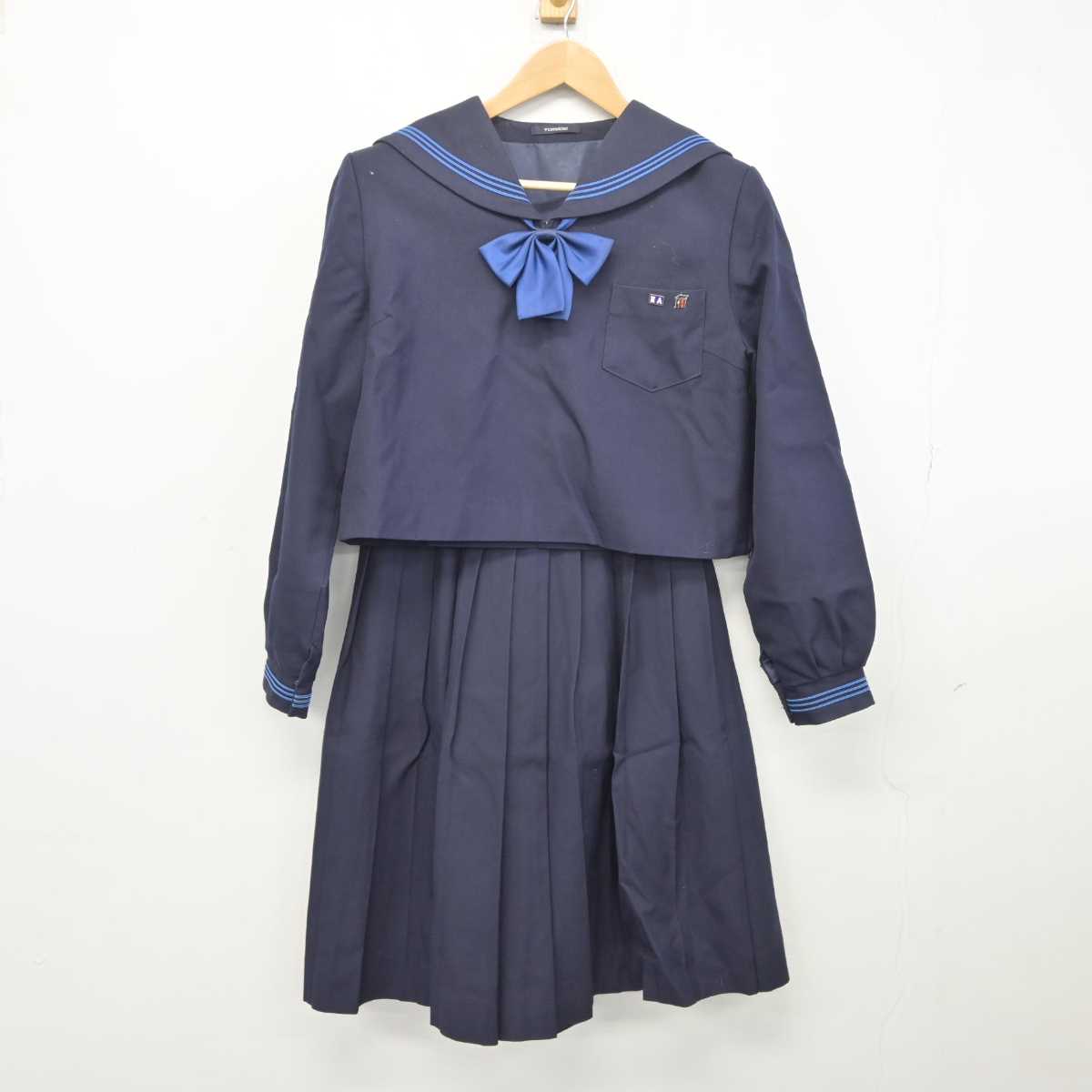 【中古】北海道 富川高等学校 女子制服 3点 (セーラー服・スカート) sf041481