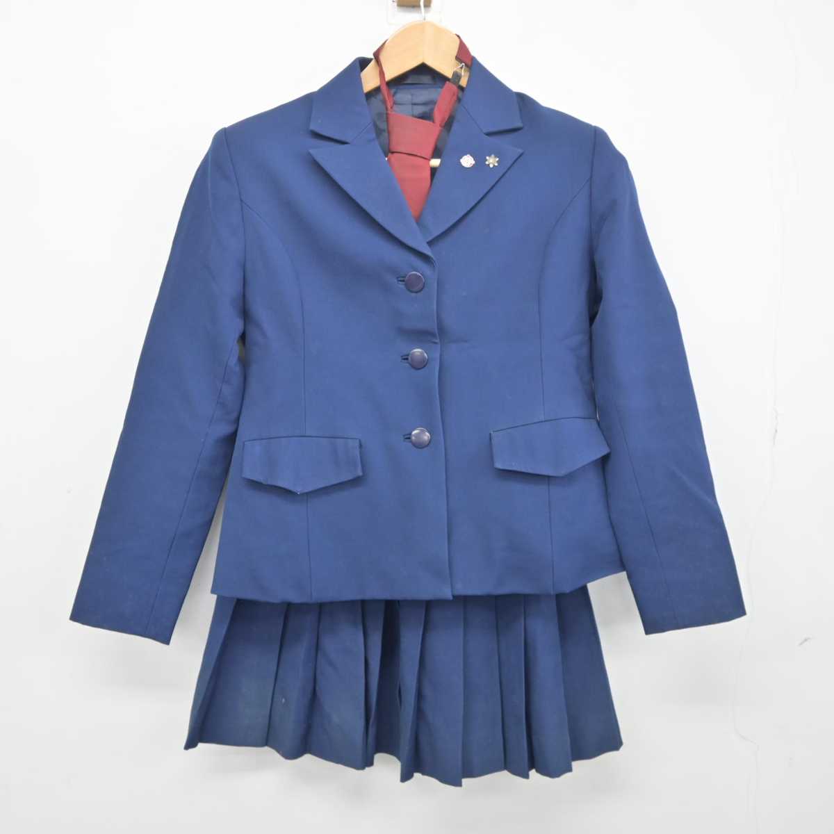 【中古】千葉県 船橋東高等学校 女子制服 5点 (ブレザー・ベスト・スカート) sf041494