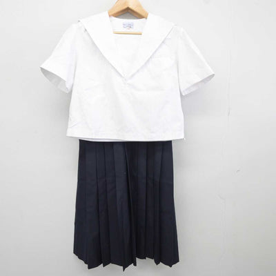 【中古】兵庫県 武庫川女子大附属高等学校 女子制服 3点 (セーラー服・スカート) sf041496