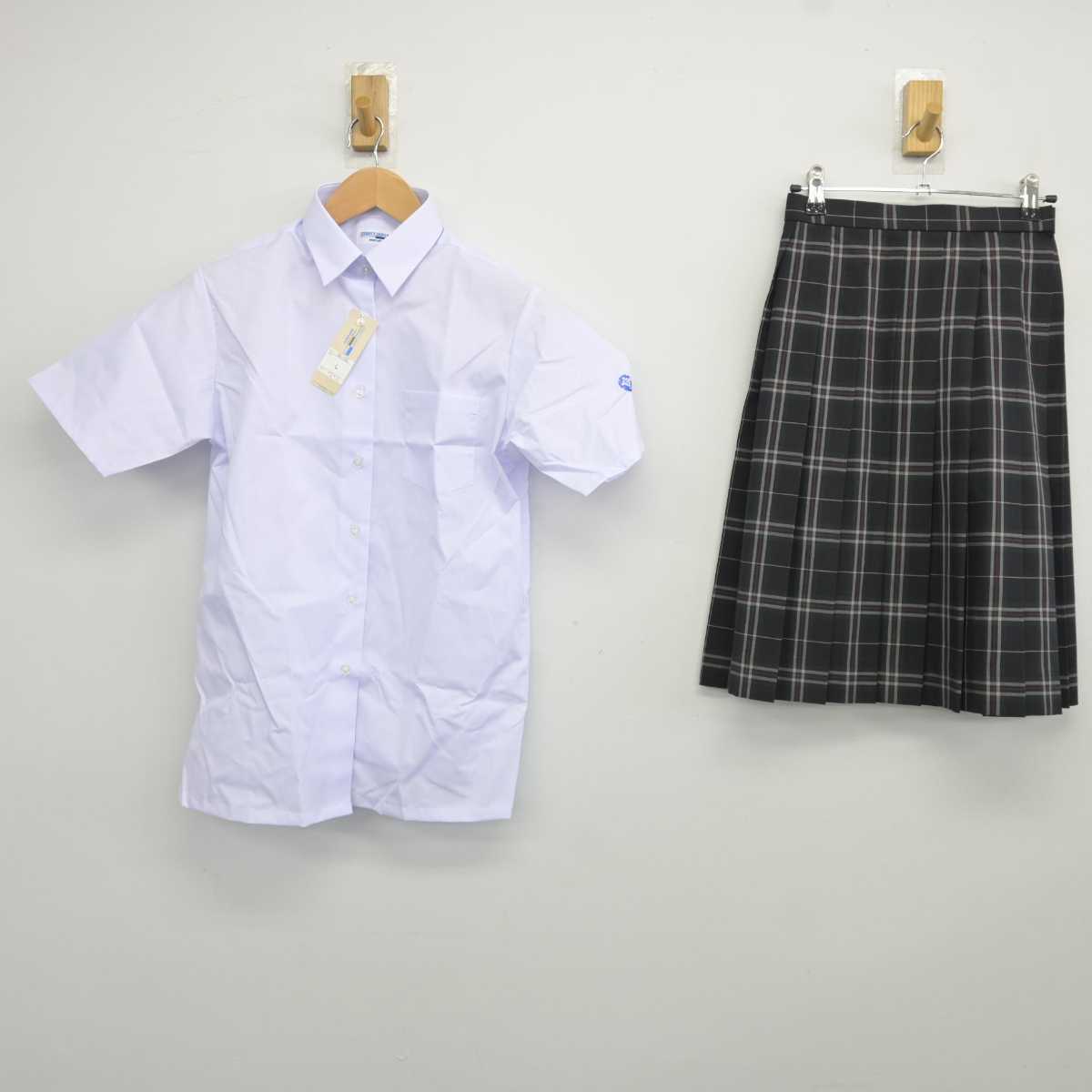 【中古】埼玉県 聖望学園高等学校 女子制服 2点 (シャツ・スカート) sf041501