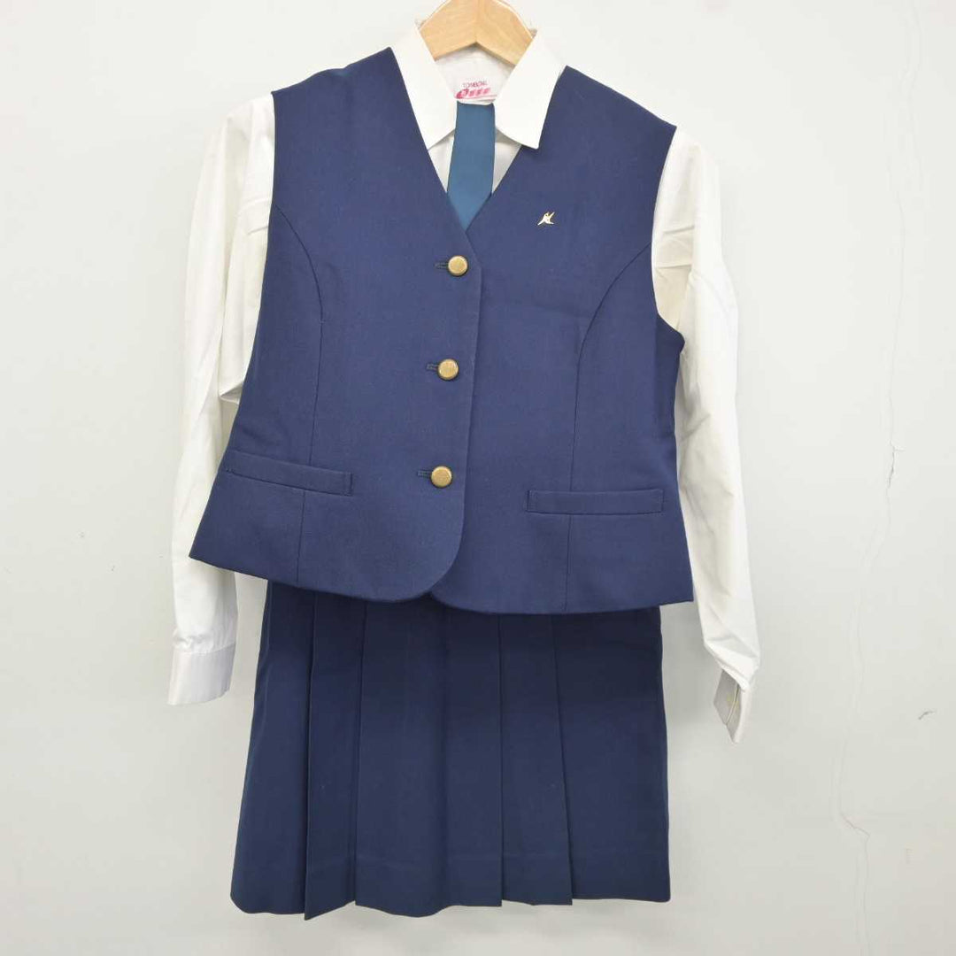 【中古】北海道 札幌清田高等学校 女子制服 7点 (ブレザー・シャツ・ベスト・スカート) sf041507 | 中古制服通販パレイド