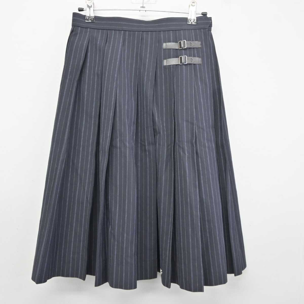 【中古】福岡県 南筑高等学校 女子制服 2点 (ニットベスト・スカート) sf041509