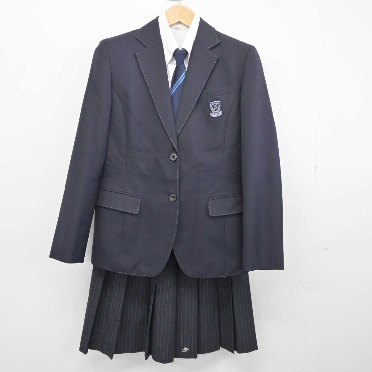 【中古】福岡県 南筑高等学校 女子制服 4点 (ブレザー・シャツ・スカート) sf041510