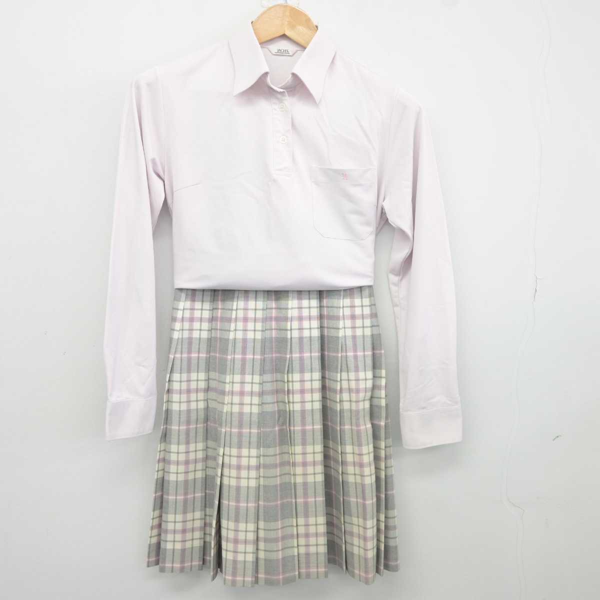 【中古】山口県 中村女子高等学校 女子制服 2点 (シャツ・スカート) sf041515