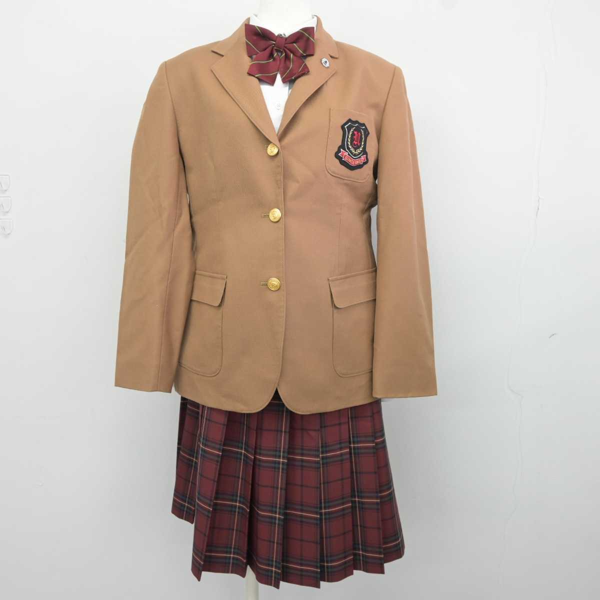 【中古】山口県 中村女子高等学校 女子制服 5点 (ブレザー・シャツ・スカート) sf041517