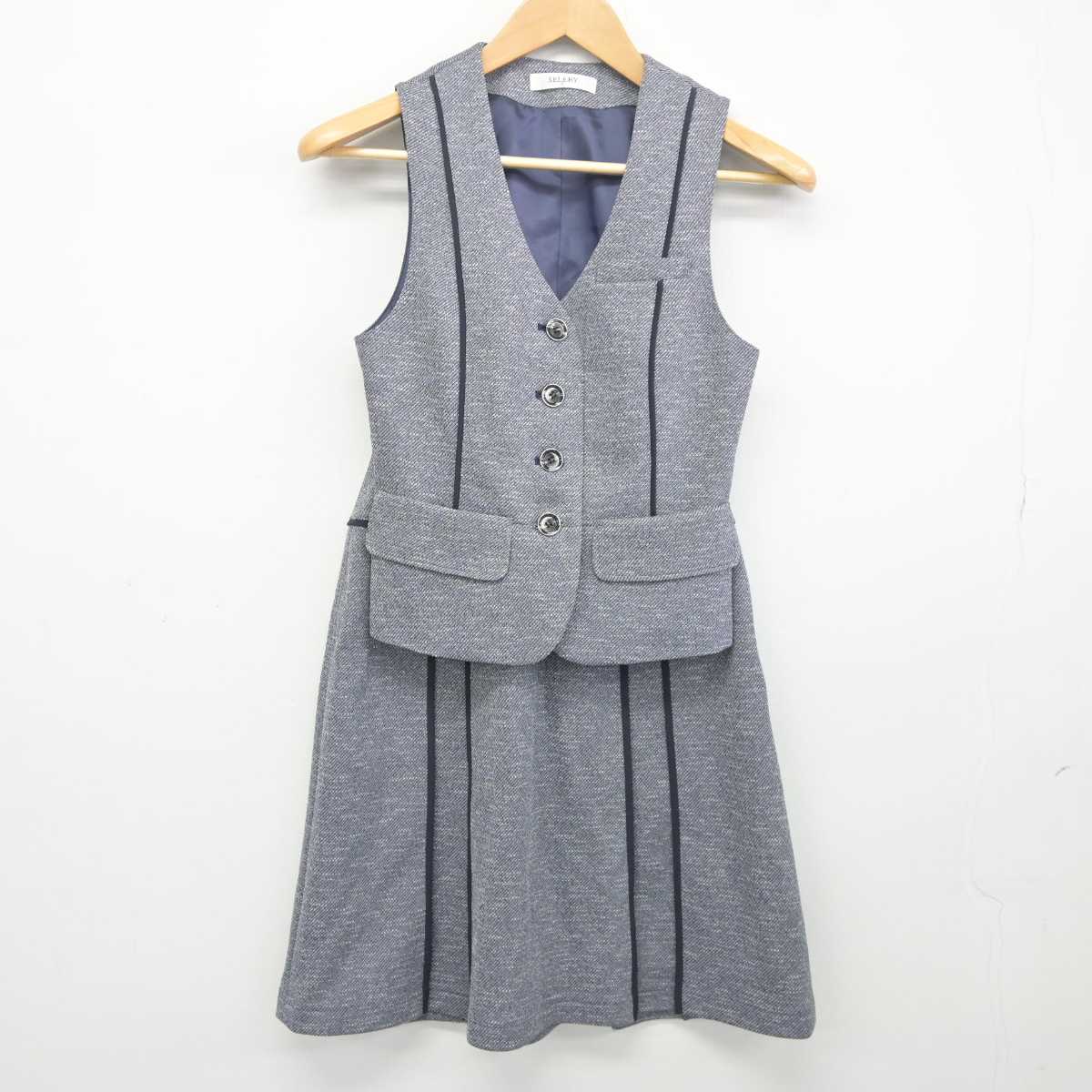 【中古】 事務服 女子制服 3点 (ジャケット・ベスト・スカート) sf041520