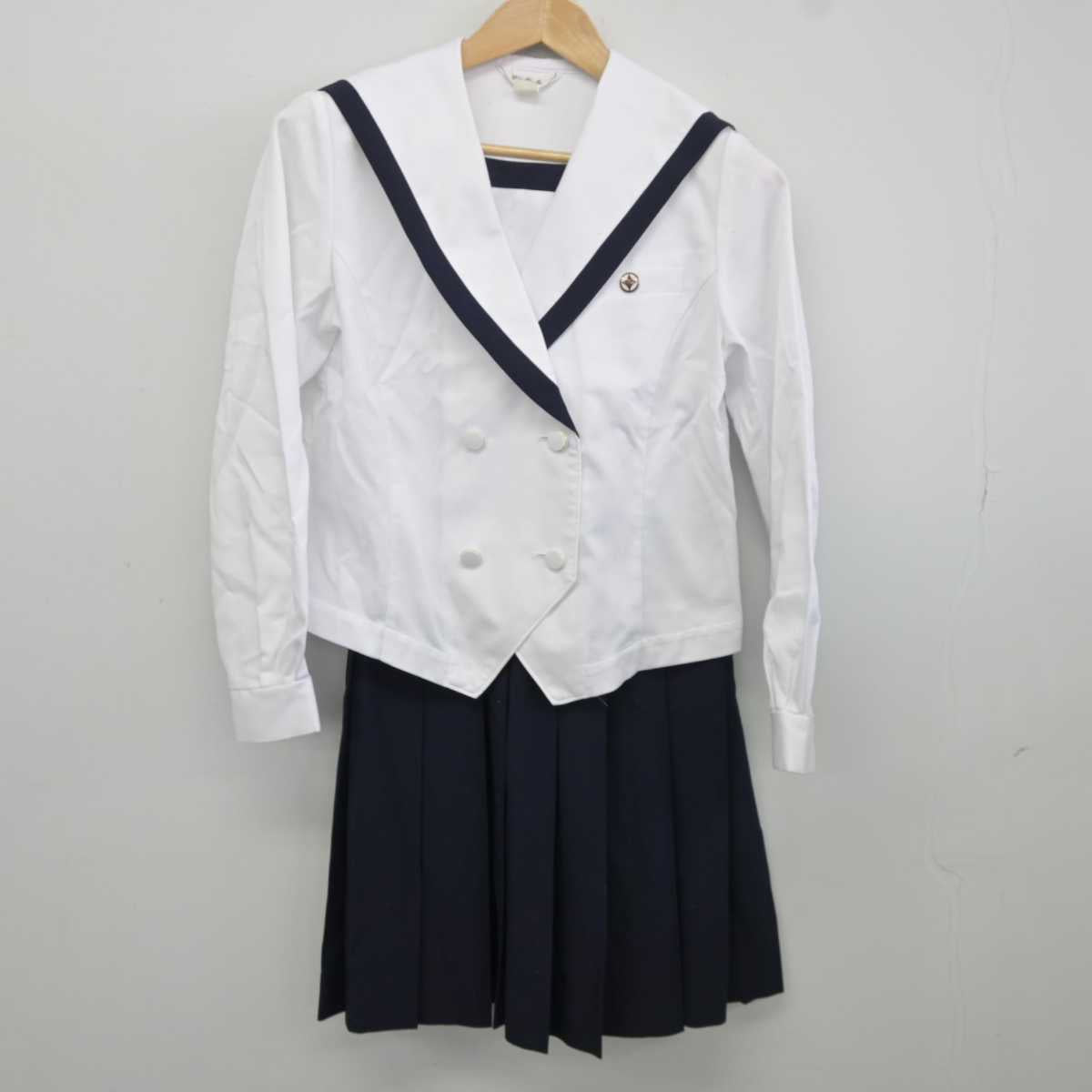 【中古】北海道 函館大妻高等学校 女子制服 5点 (セーラー服・スカート) sf041529