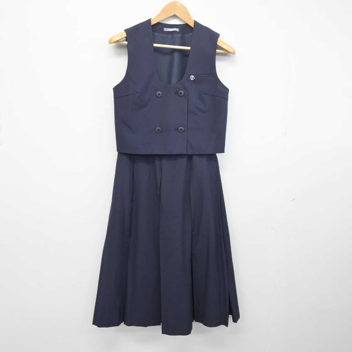 【中古】静岡県 浜松商業高等学校 女子制服 2点 (ベスト・スカート) sf041542