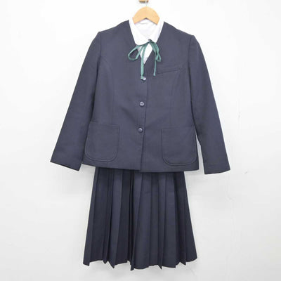 【中古】埼玉県 杉戸町立広島中学校 女子制服 5点 (ブレザー・ニット・シャツ・スカート) sf041574