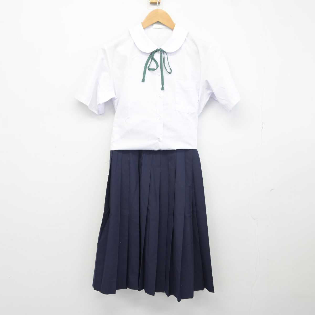 【中古】埼玉県 杉戸町立広島中学校 女子制服 3点 (シャツ・スカート) sf041575