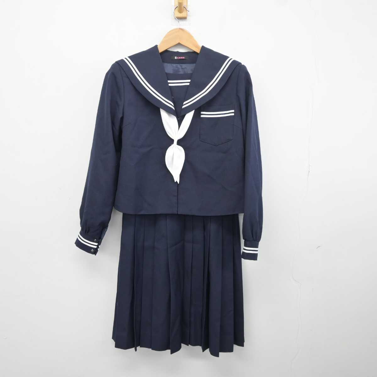 【中古】静岡県 可美中学校 女子制服 3点 (セーラー服・スカート) sf041591