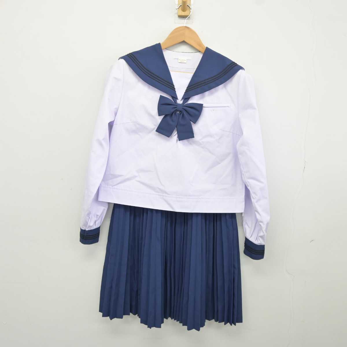 【中古】静岡県 浜松日体高等学校 女子制服 3点 (セーラー服・スカート) sf041594