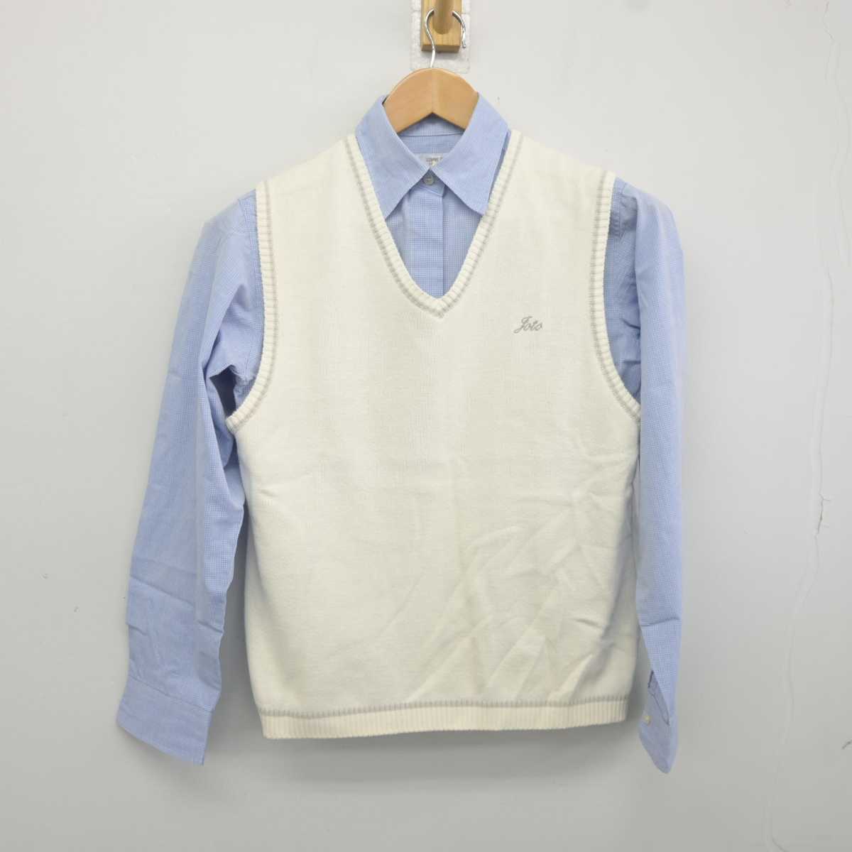 【中古】徳島県 城東高等学校 女子制服 3点 (ニットベスト・シャツ) sf041600