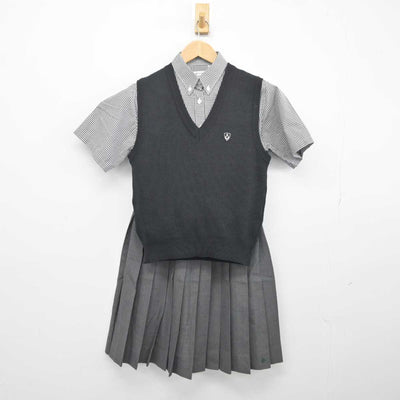 【中古】宮城県 泉松陵高等学校 女子制服 3点 (ニットベスト・シャツ・スカート) sf041604