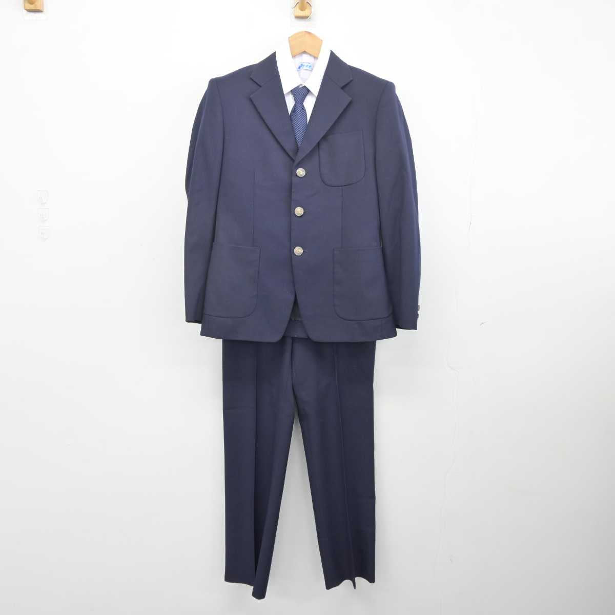 【中古】青森県 青森市立南中学校 男子制服 4点 (ブレザー・シャツ・ズボン) sf041611