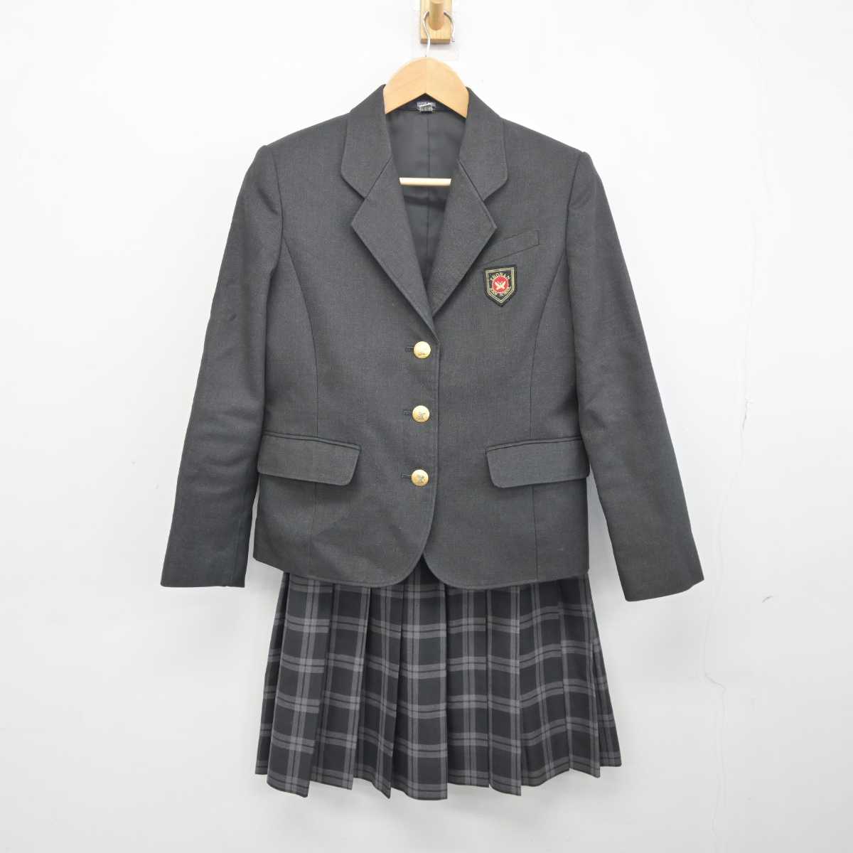 【中古】鹿児島県 樟南高等学校 女子制服 4点 (ブレザー・ベスト・スカート) sf041622