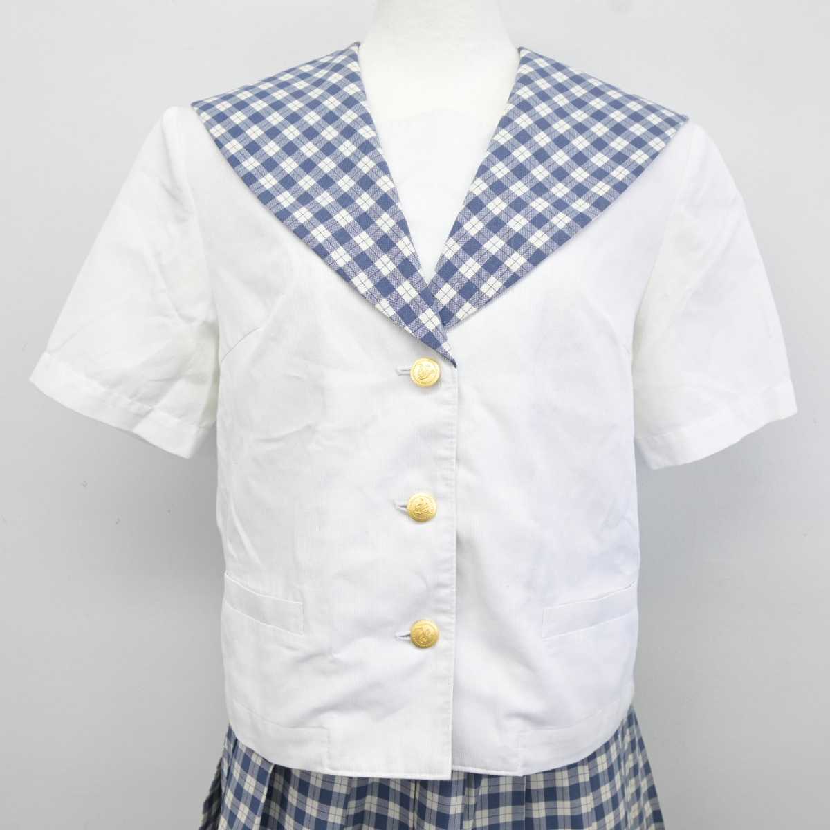 【中古】宮城県 聖和学園高等学校 女子制服 2点 (セーラー服・スカート) sf041645