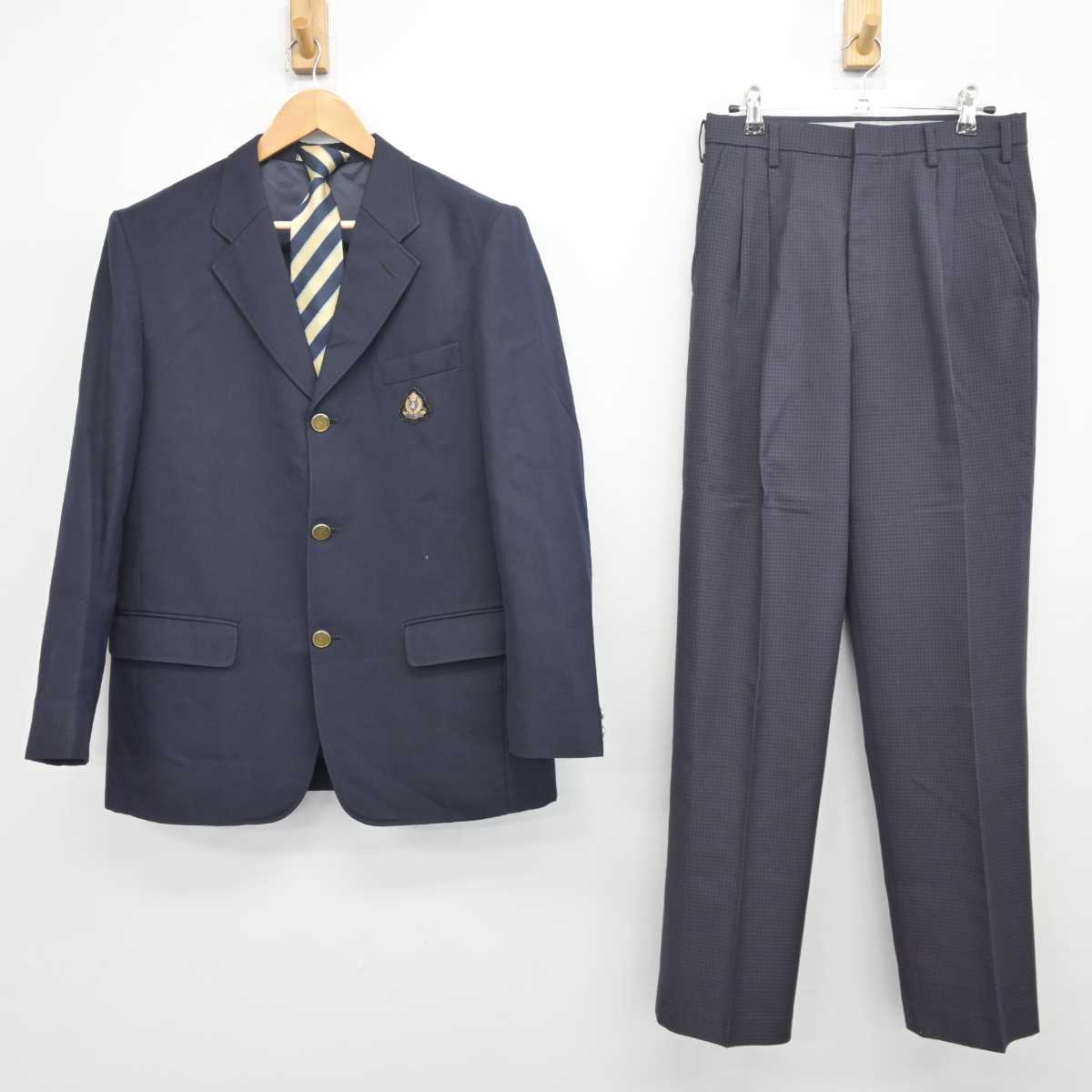 【中古】愛知県 東海学園高等学校 男子制服 3点 (ブレザー・ズボン) sf041673