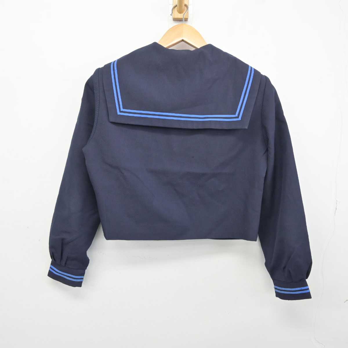 【中古】岡山県 柵原中学校 女子制服 3点 (セーラー服・スカート) sf041694