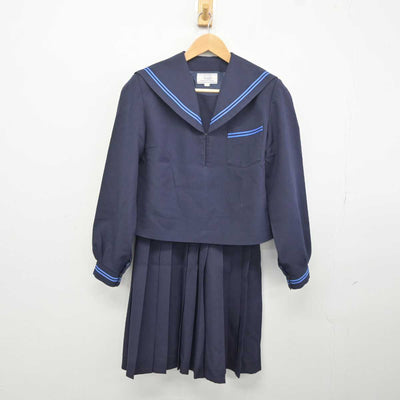 【中古】岡山県 柵原中学校 女子制服 3点 (セーラー服・ベスト・スカート) sf041695