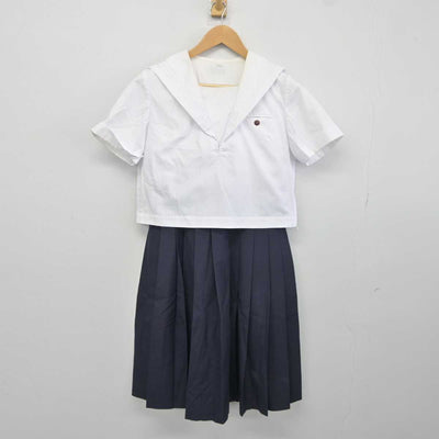 【中古】兵庫県 武庫川女子大学附属中学校 女子制服 2点 (セーラー服) sf041710