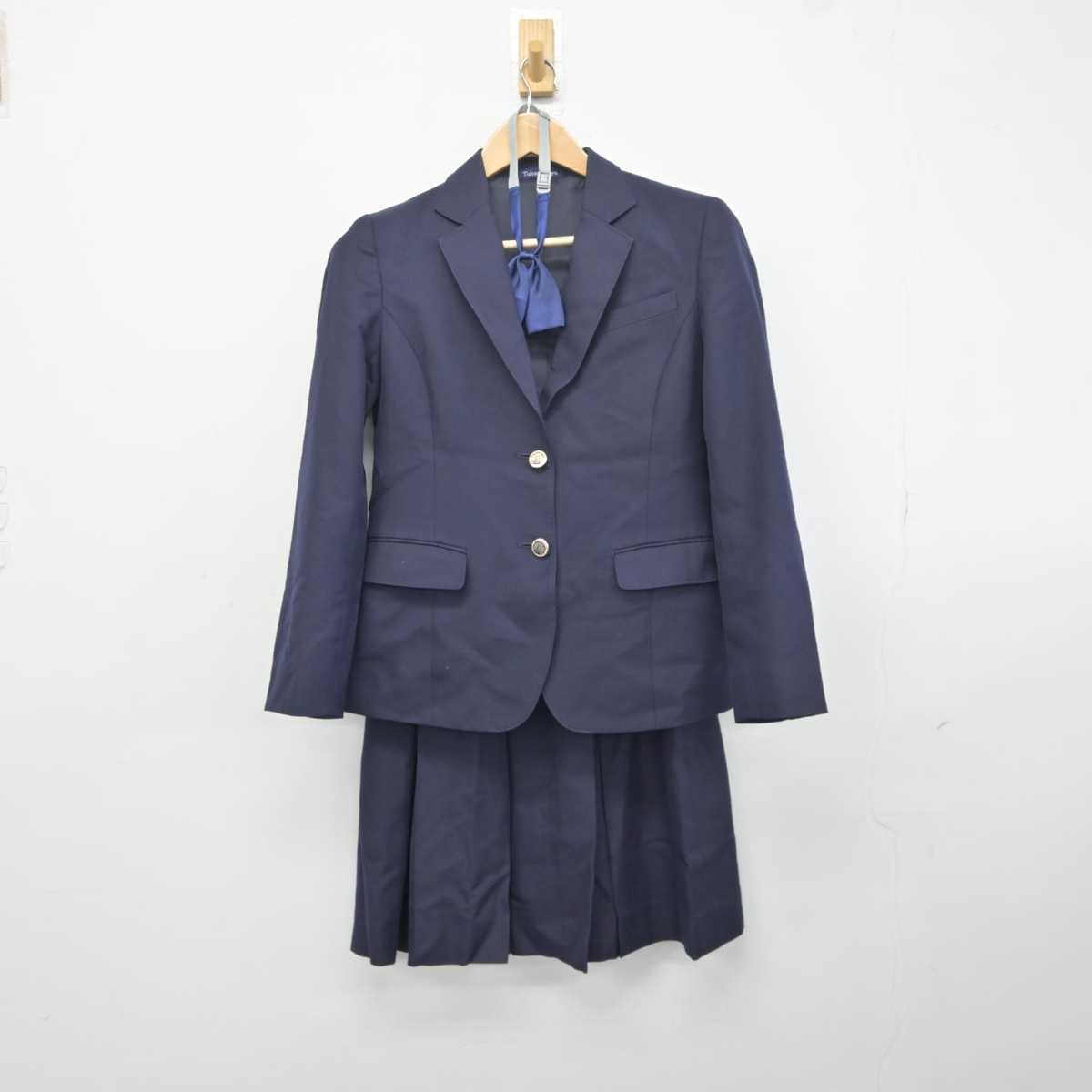 【中古】岡山県 岡山一宮高等学校 女子制服 5点 (ブレザー・ニット・スカート) sf041727