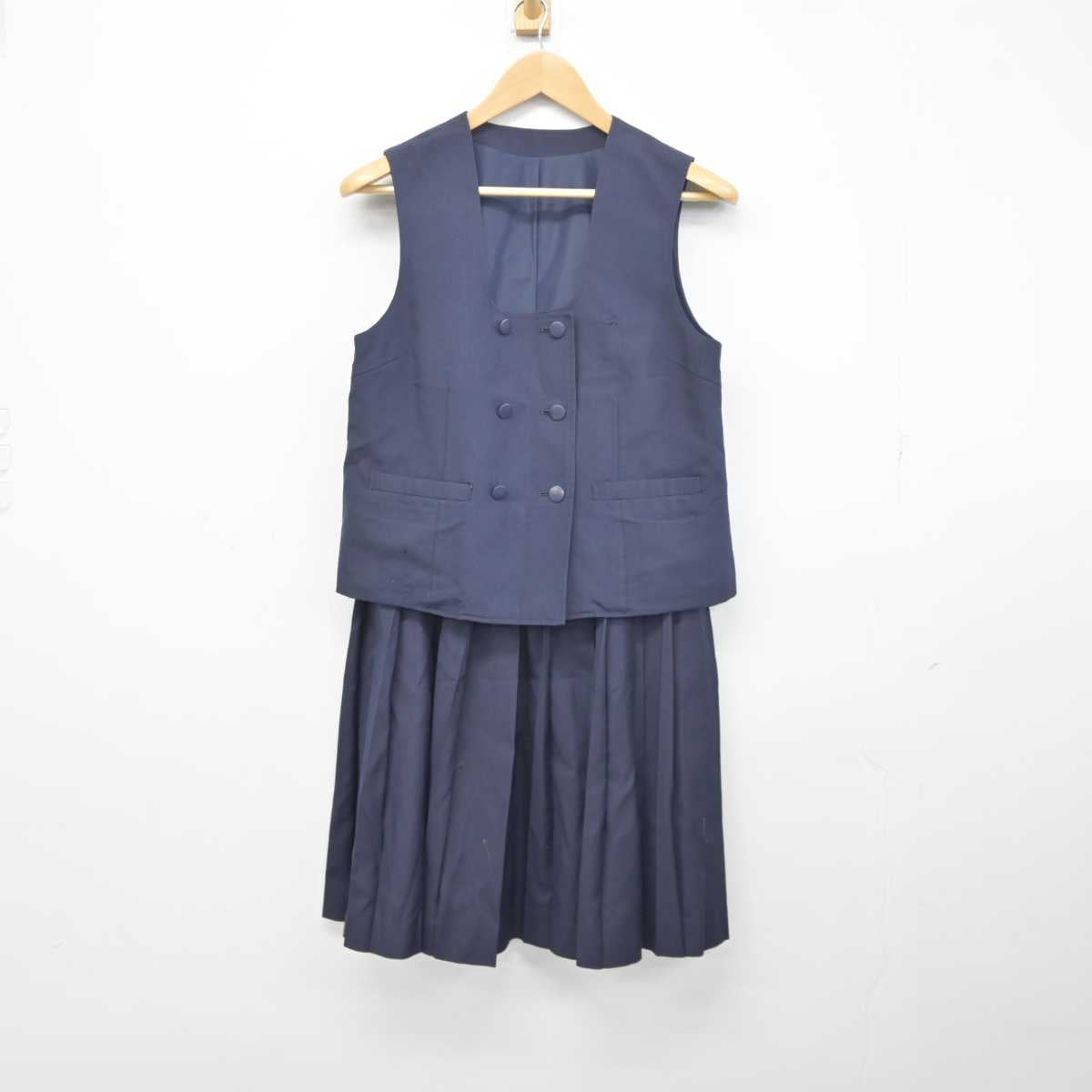 【中古】埼玉県 指扇中学校 女子制服 2点 (ベスト・スカート) sf041733