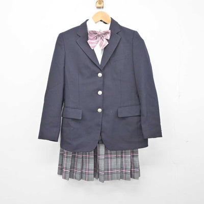 【中古】 クラーク記念国際高等学校 女子制服 4点 (ブレザー・シャツ・スカート) sf041741