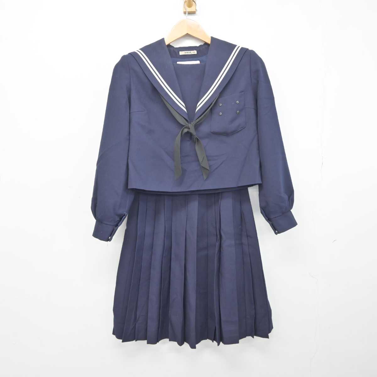 【中古】愛知県 高浜中学校 女子制服 3点 (セーラー服・スカート) sf041747