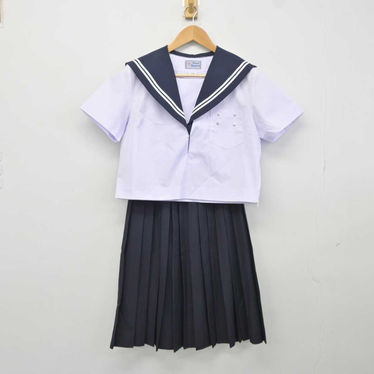 【中古】愛知県 高浜中学校 女子制服 3点 (セーラー服・スカート) sf041748