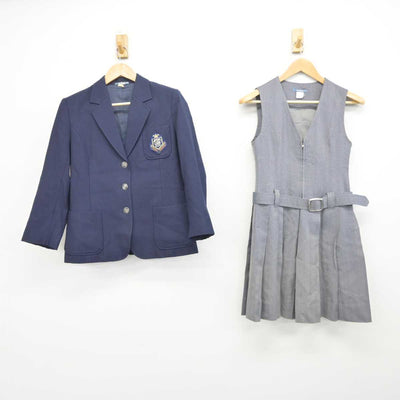 【中古】大阪府 大阪女学院高等学校 女子制服 2点 (ブレザー・ジャンパースカート) sf041749