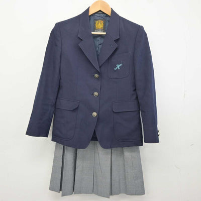 【中古】大阪府 平野中学校 女子制服 3点 (ブレザー・スカート) sf041762