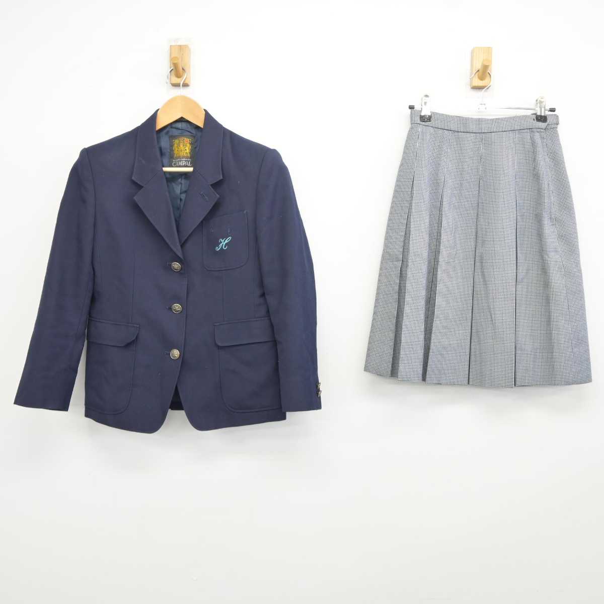 【中古】大阪府 平野中学校 女子制服 3点 (ブレザー・スカート) sf041762