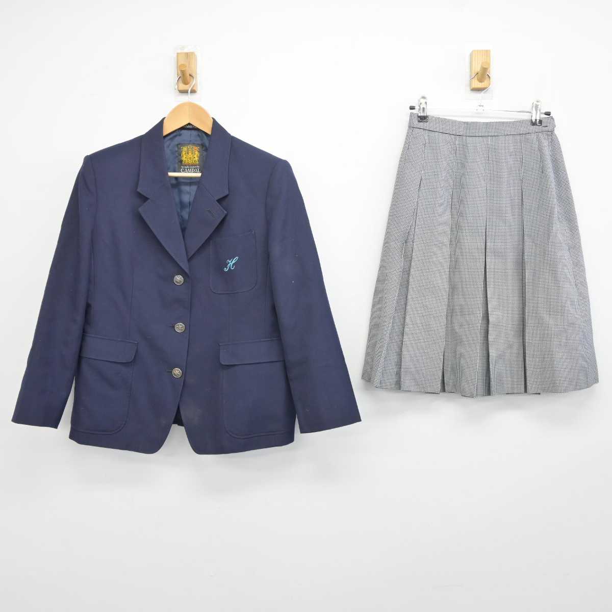 【中古】大阪府 平野中学校 女子制服 2点 (ブレザー・スカート) sf041763