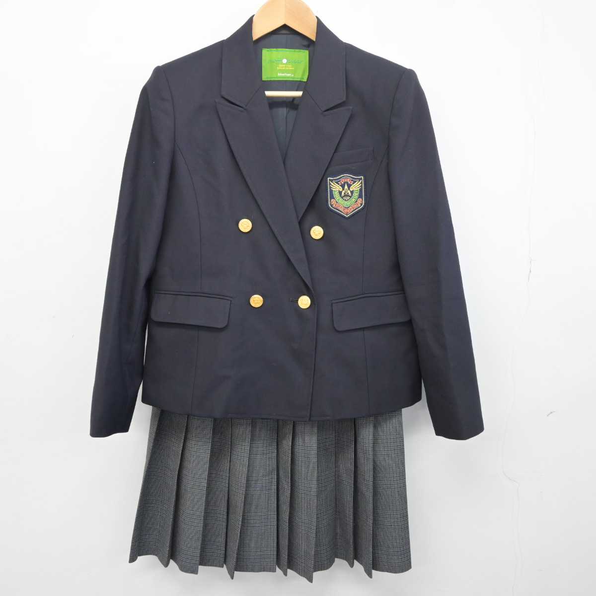 【中古】群馬県 前橋育英高等学校 女子制服 3点 (ブレザー・ニット・スカート) sf041771