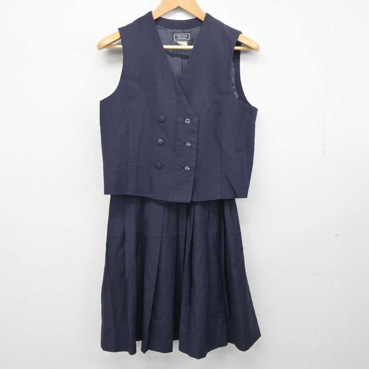 【中古】埼玉県 小川高等学校 女子制服 5点 (ブレザー・ベスト・ニット・スカート) sf041774