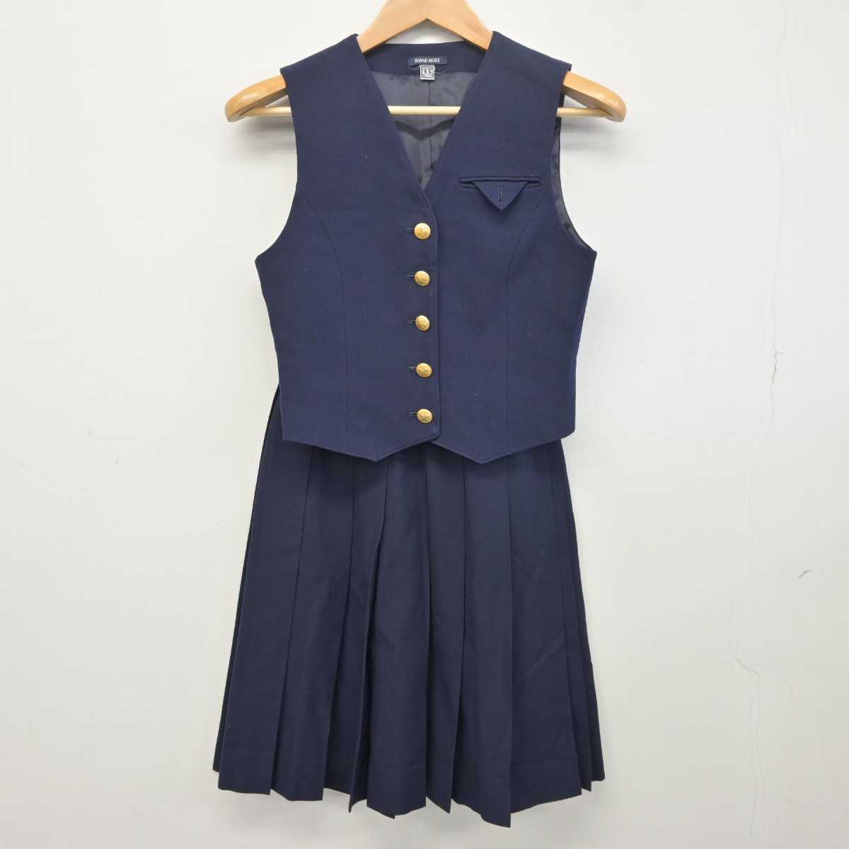 【中古】広島県 安田女子中学高等学校 女子制服 3点 (ブレザー・ベスト・スカート) sf041795