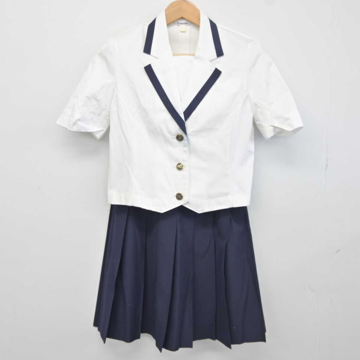 【中古】広島県 安田女子中学高等学校 女子制服 2点 (シャツ・スカート) sf041801