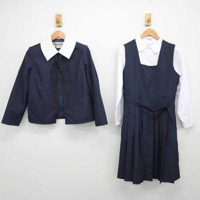 【中古】東京都 荒川第一中学校 女子制服 4点 (ブレザー・シャツ・ジャンパースカート) sf041814