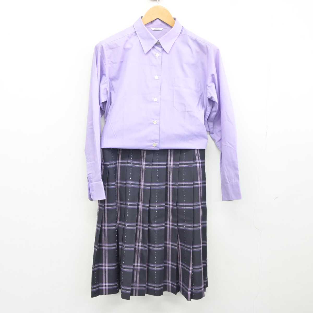 【中古】岡山県 倉敷高等学校 女子制服 2点 (シャツ・スカート) sf041846