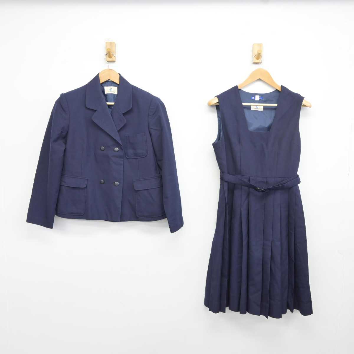 【中古】鹿児島県 指宿高等学校 女子制服 2点 (ブレザー・ジャンパースカート) sf041864