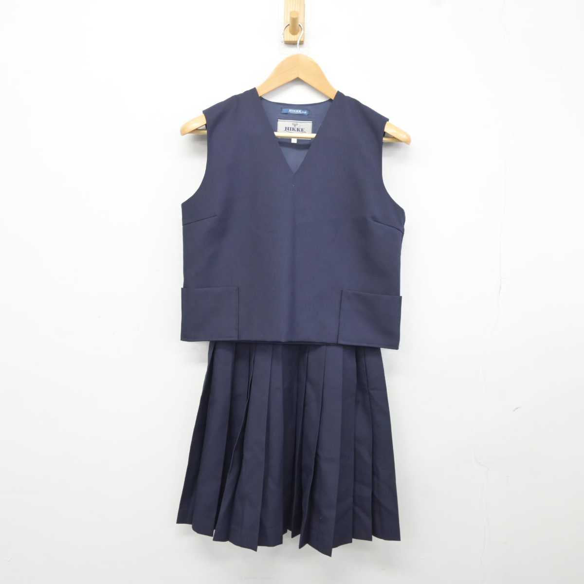 【中古】三重県 山手中学校 女子制服 2点 (ベスト・スカート) sf041873