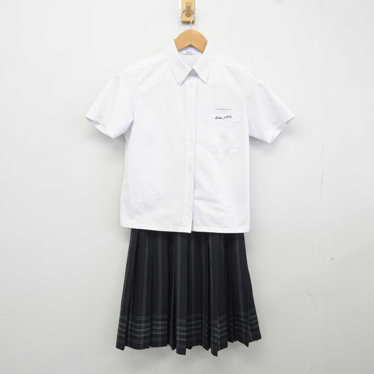 【中古】大阪府 瑞光中学校 女子制服 2点 (シャツ・スカート) sf041878