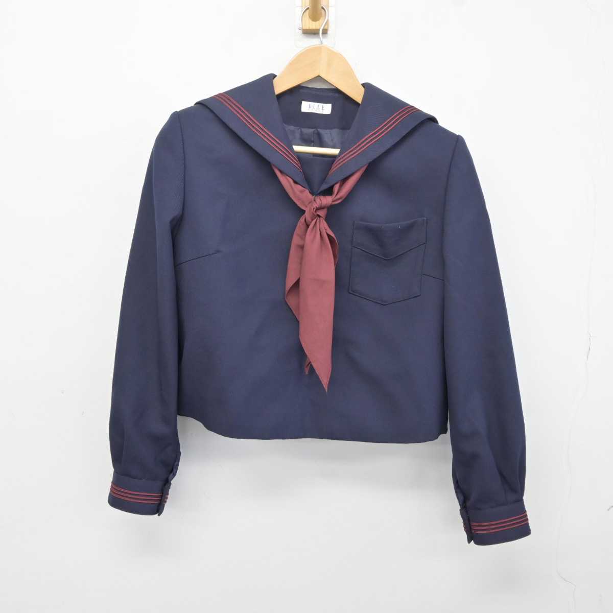 【中古】青森県 弘前大学教育学部附属中学校 女子制服 3点 (セーラー服・スカート) sf041890