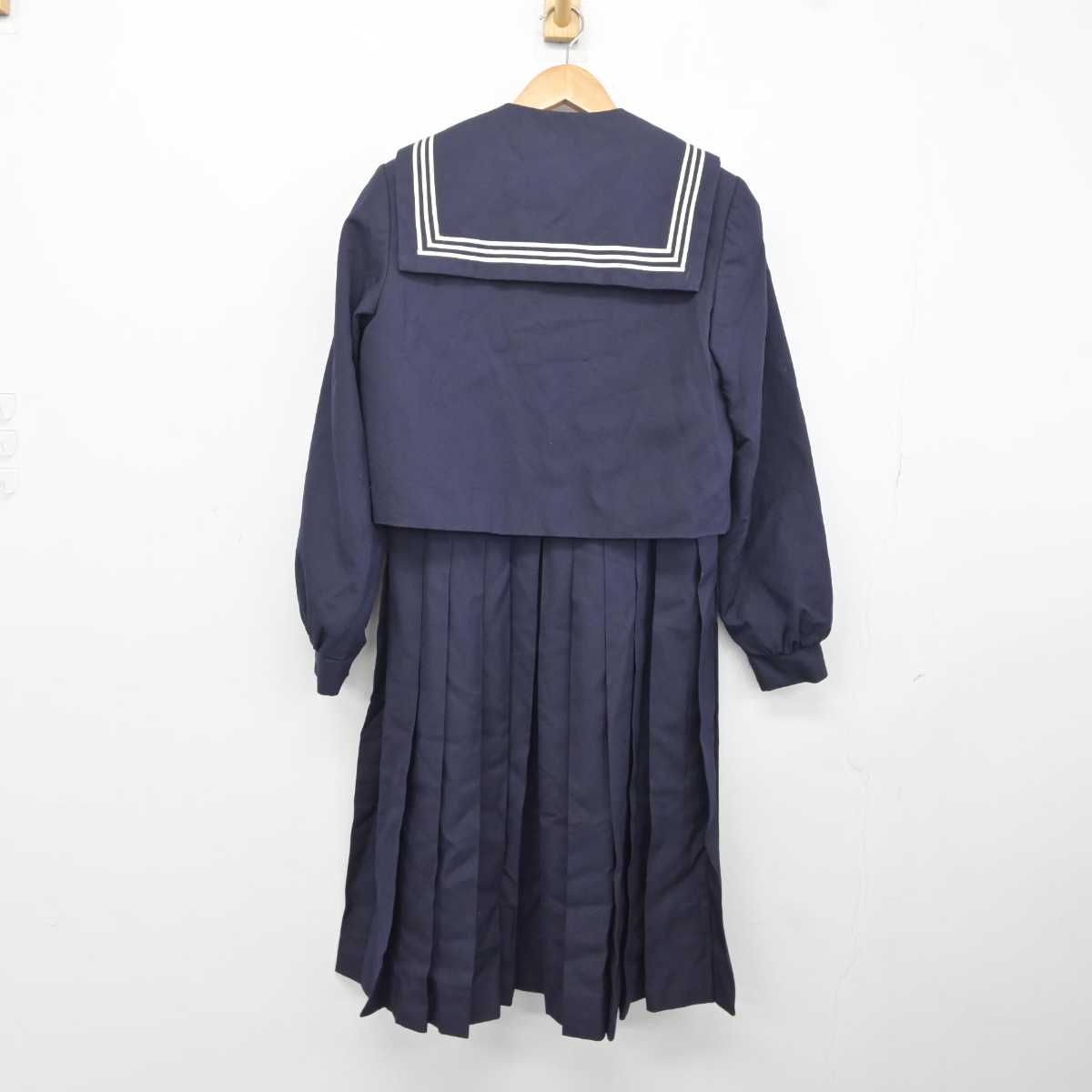 【中古】北海道 北海道旭川商業高等学校 女子制服 3点 (セーラー服・ジャンパースカート) sf041892