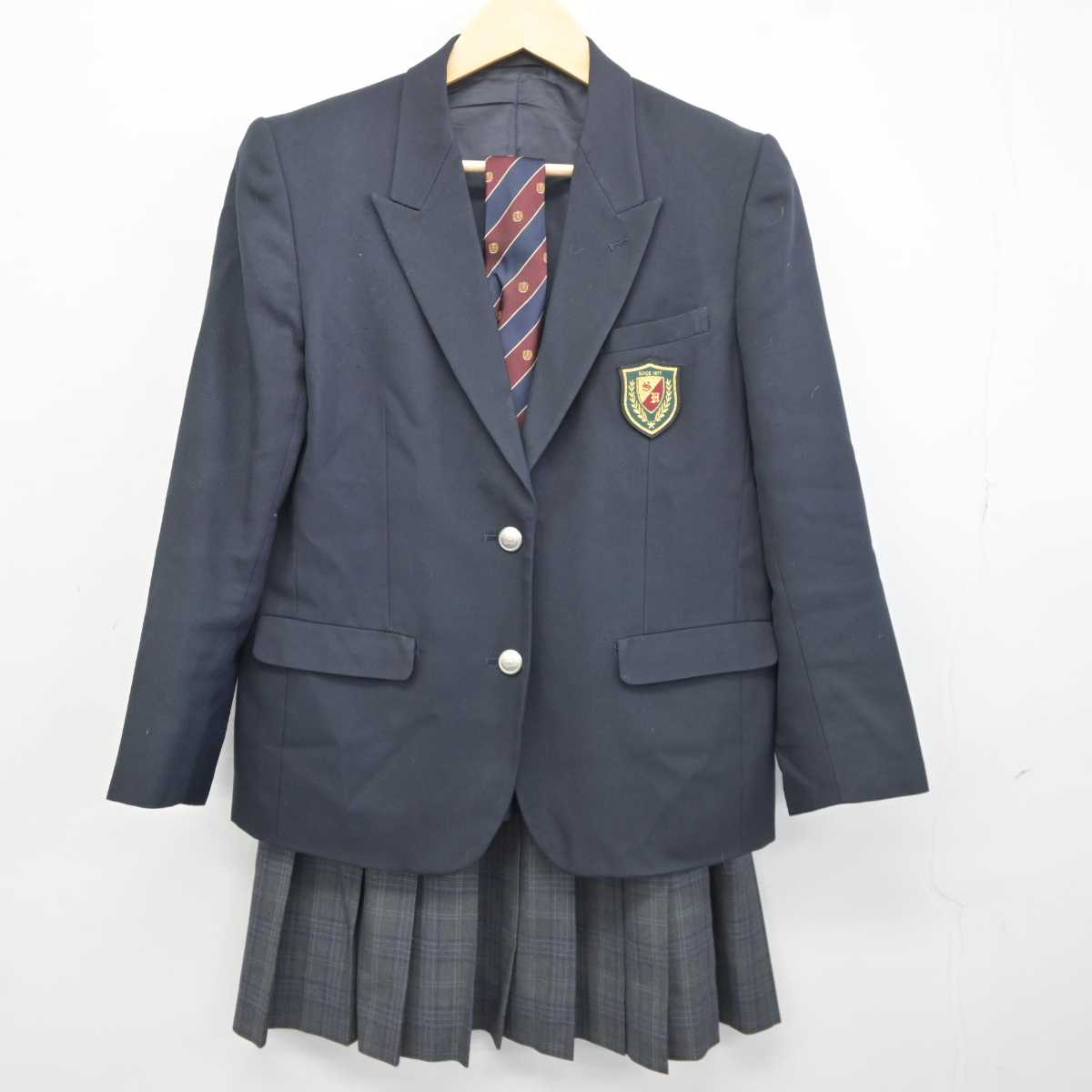 【中古】東京都 篠崎高等学校 女子制服 4点 (ブレザー・スカート・スカート) sf041916