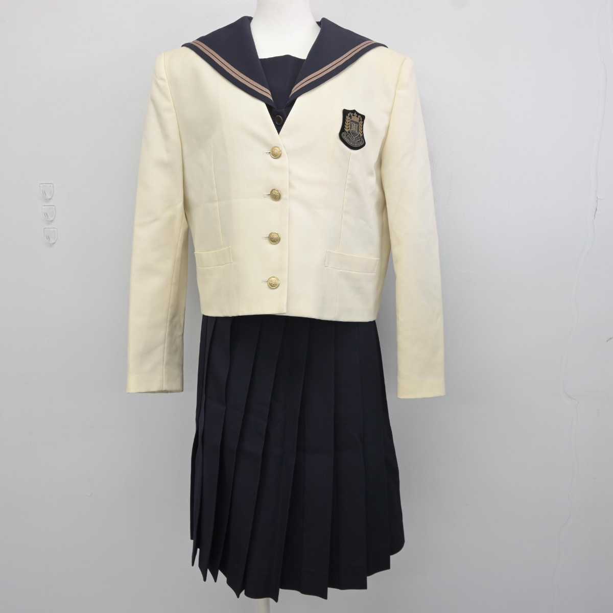 【中古】岡山県 岡山南高等学校 女子制服 3点 (ブレザー・セーラー服・スカート) sf041917