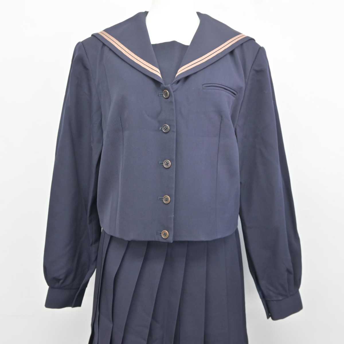 【中古】岡山県 岡山南高等学校 女子制服 3点 (ブレザー・セーラー服・スカート) sf041917